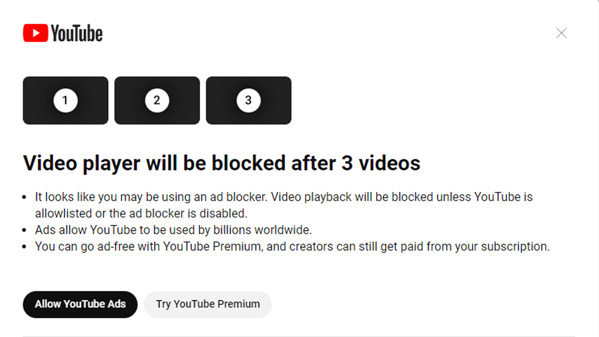 YouTube запретил AdBlock